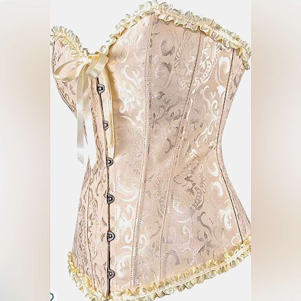 Valentines special white lace bustier / corset